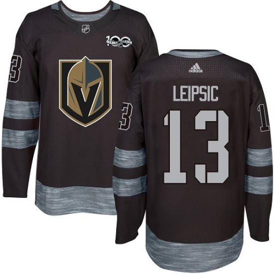 Men's Adidas Vegas Golden Knights #13 Brendan Leipsic Authentic Black 1917-2017 100th Anniversary NHL Jersey - Ujersey