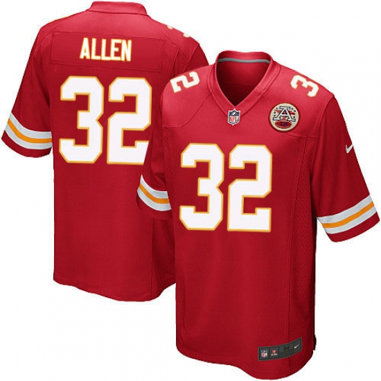 Men's Nike Kansas City Chiefs #32 Marcus Allen Game Red Team Color NFL Jersey - Ujersey