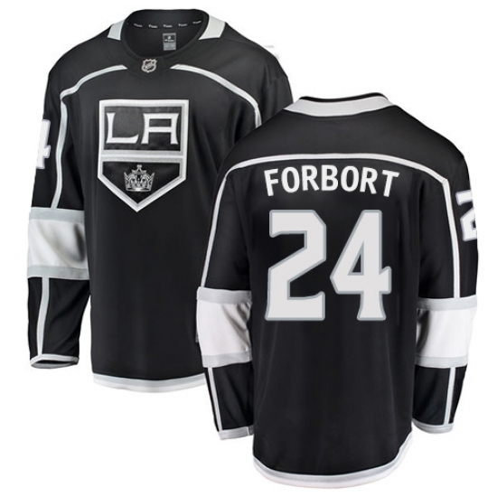 Youth Los Angeles Kings #24 Derek Forbort Authentic Black Home Fanatics Branded Breakaway NHL Jersey - Ujersey