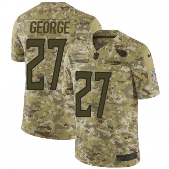 Men's Nike Tennessee Titans #27 Eddie George Limited Camo 2018 Salute to Service NFL Jersey - Ujersey