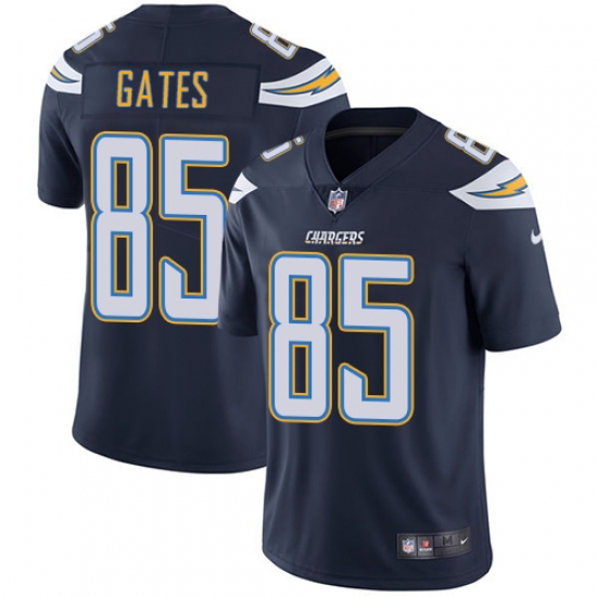 Men's Nike Los Angeles Chargers #85 Antonio Gates Navy Blue Team Color Vapor Untouchable Limited Player NFL Jersey - Ujersey