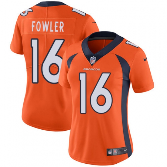 Women's Nike Denver Broncos #16 Bennie Fowler Orange Team Color Vapor Untouchable Limited Player NFL Jersey - Ujersey