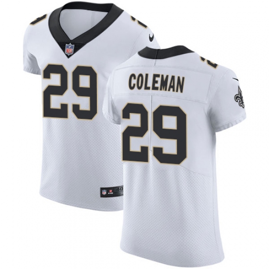 Men's Nike New Orleans Saints #29 Kurt Coleman White Vapor Untouchable Elite Player NFL Jersey - Ujersey
