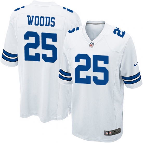 Men's Nike Dallas Cowboys #25 Xavier Woods Game White NFL Jersey - Ujersey