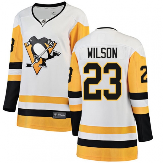 Women's Pittsburgh Penguins #23 Scott Wilson Authentic White Away Fanatics Branded Breakaway NHL Jersey - Ujersey
