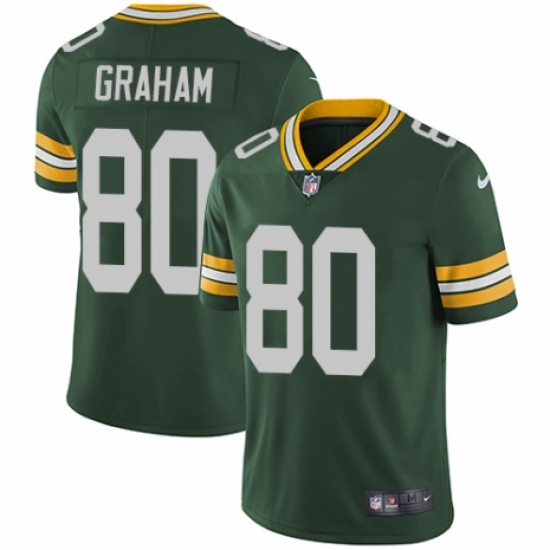 Men's Nike Green Bay Packers #80 Jimmy Graham Green Team Color Vapor Untouchable Limited Player NFL Jersey - Ujersey