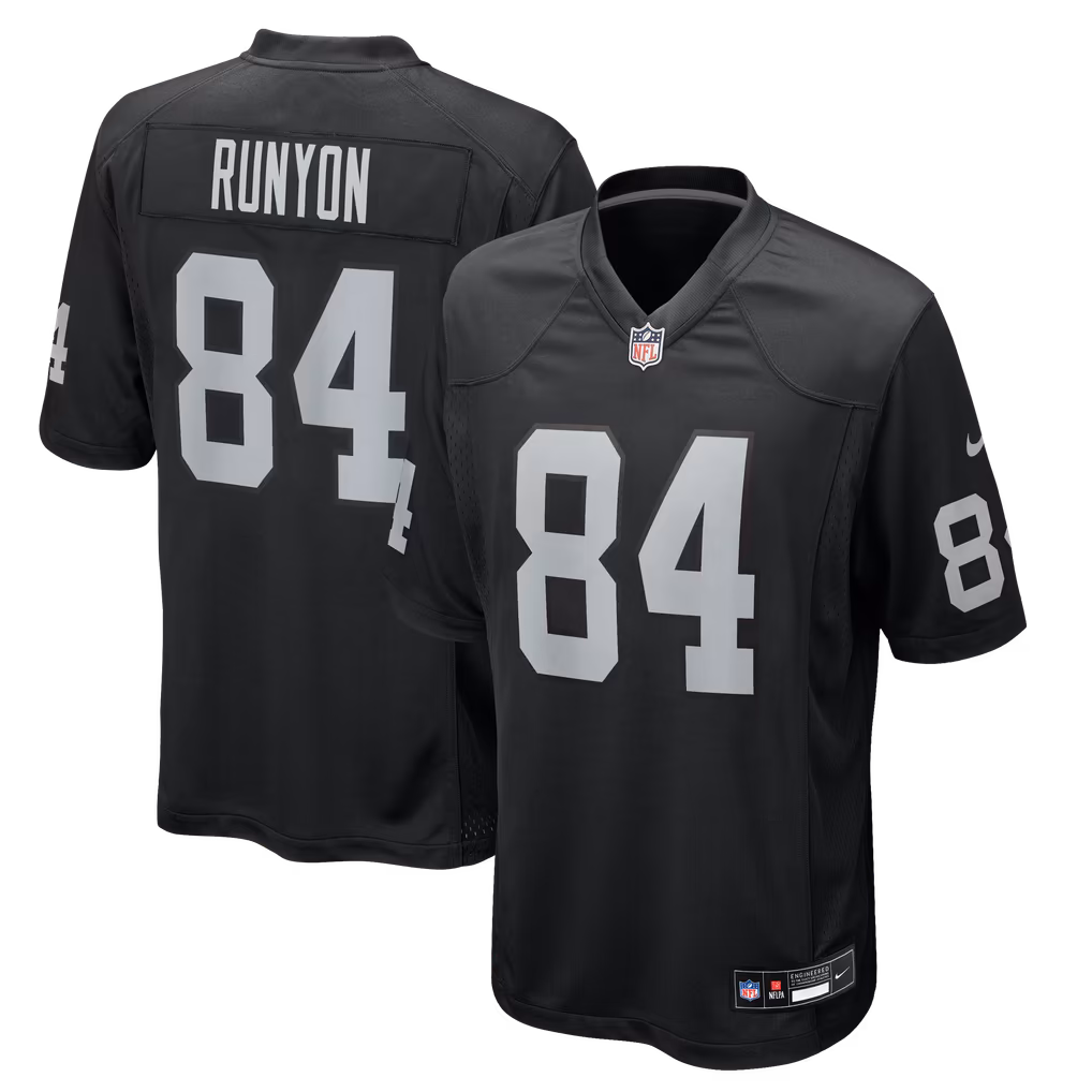 Men's Las Vegas Raiders Carter Runyon Nike Black Team Game Jersey - Ujersey