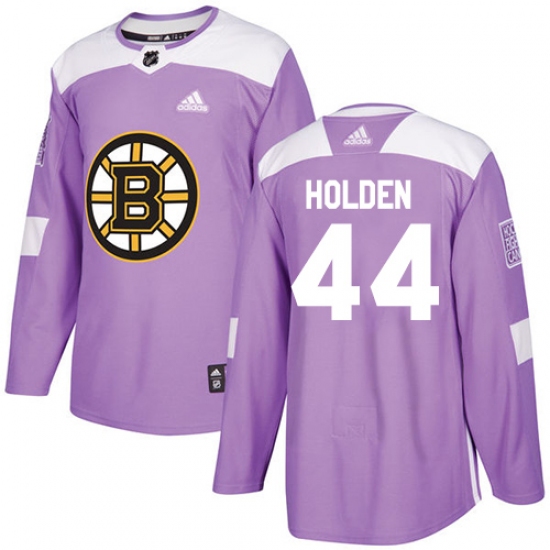 Youth Adidas Boston Bruins #44 Nick Holden Authentic Purple Fights Cancer Practice NHL Jersey - Ujersey