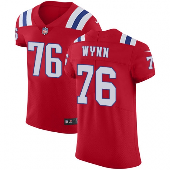 Men's Nike New England Patriots #76 Isaiah Wynn Red Alternate Vapor Untouchable Elite Player NFL Jersey - Ujersey