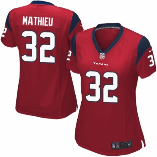 Women's Nike Houston Texans #32 Tyrann Mathieu Game Red Alternate NFL Jersey - Ujersey