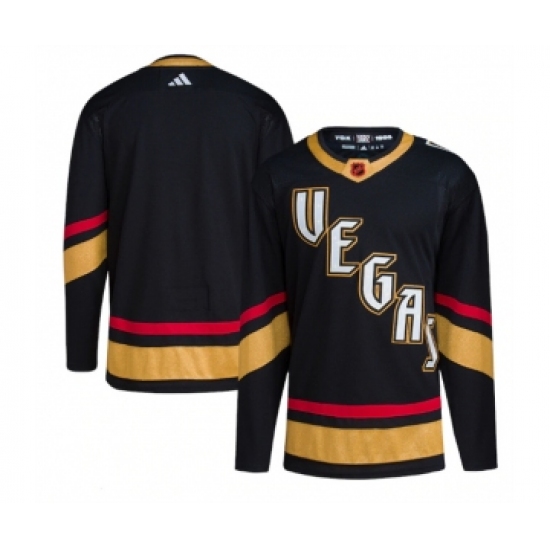 Men's Vegas Golden Knights Blank Black 2022-23 Reverse Retro Stitched Jersey - Ujersey