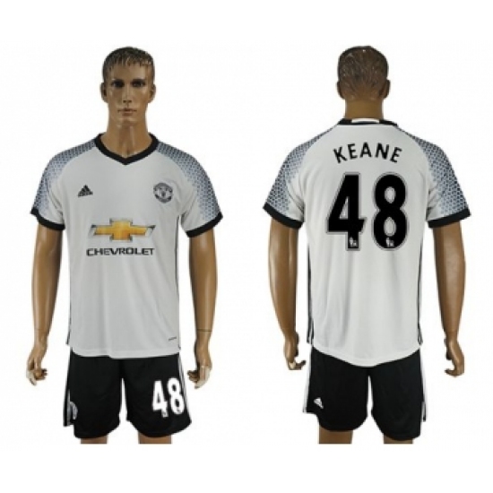 Manchester United #48 Keane White Soccer Club Jersey
