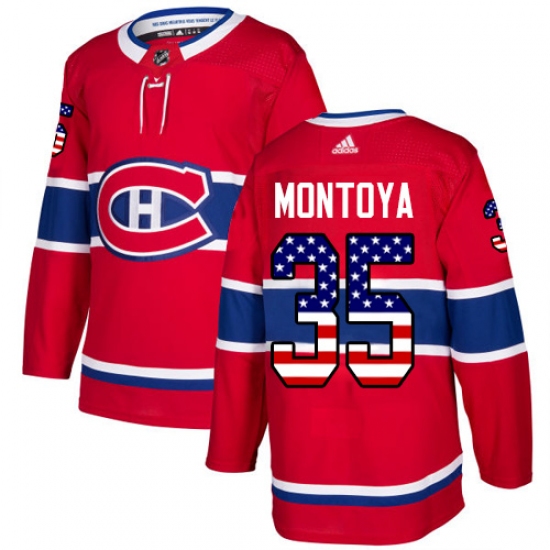 Youth Adidas Montreal Canadiens #35 Al Montoya Authentic Red USA Flag Fashion NHL Jersey - Ujersey