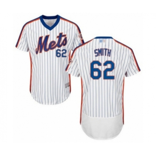 Men's New York Mets #62 Drew Smith White Alternate Flex Base Authentic Collection Baseball Player Jersey - Ujersey