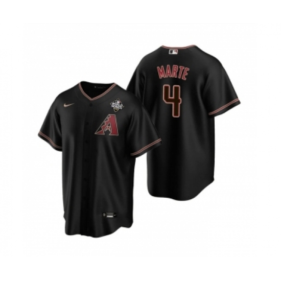 Men's Arizona Diamondbacks #4 Ketel Marte Black 2023 World Series Cool Base Stitched Baseball Jersey - Ujersey