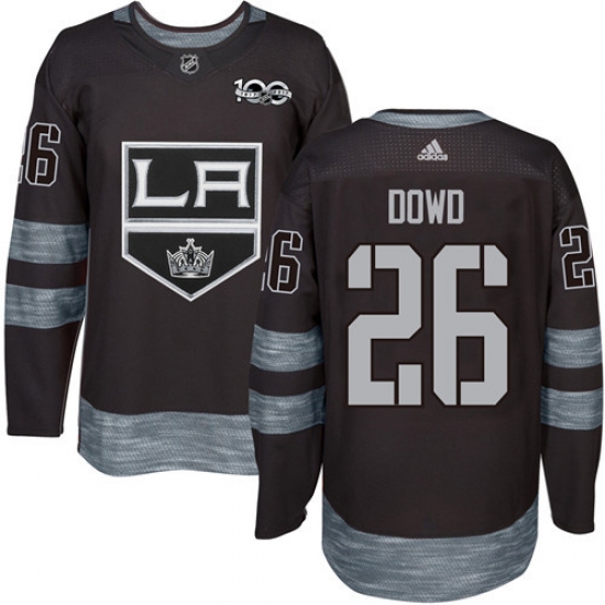 Men's Reebok Los Angeles Kings #26 Nic Dowd Premier Black 1917-2017 100th Anniversary NHL Jersey
