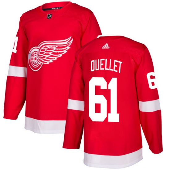 Youth Adidas Detroit Red Wings #61 Xavier Ouellet Authentic Red Home NHL Jersey - Ujersey