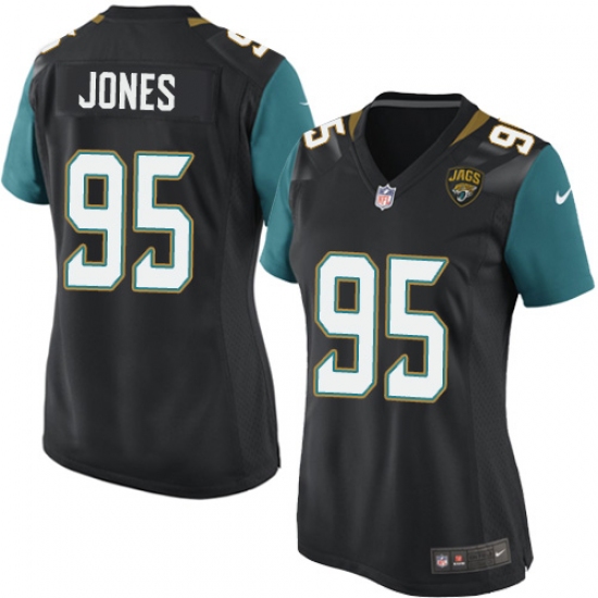 Women's Nike Jacksonville Jaguars #95 Abry Jones Game Black Alternate NFL Jersey - Ujersey