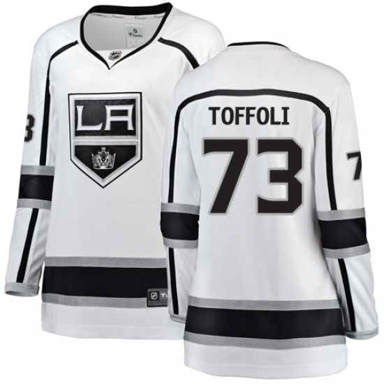Women's Los Angeles Kings #73 Tyler Toffoli Authentic White Away Fanatics Branded Breakaway NHL Jersey - Ujersey