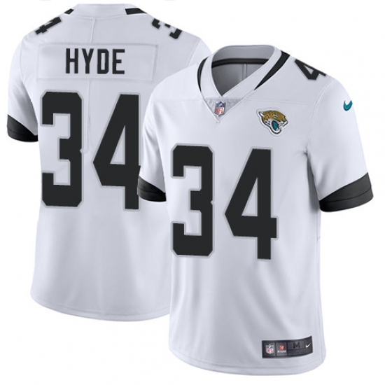 Youth Nike Jacksonville Jaguars #34 Carlos Hyde White Vapor Untouchable Limited Player NFL Jersey - Ujersey