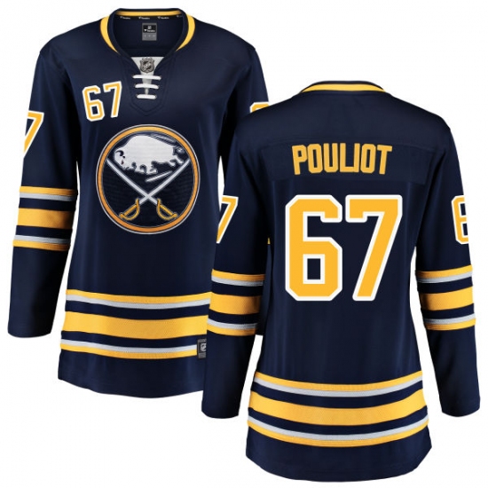Women's Buffalo Sabres #67 Benoit Pouliot Fanatics Branded Navy Blue Home Breakaway NHL Jersey - Ujersey