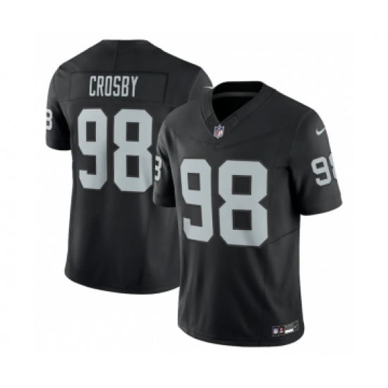 Men's Las Vegas Raiders #98 Maxx Crosby Black 2023 F.U.S.E Vapor Untouchable Stitched Football Jersey - Ujersey