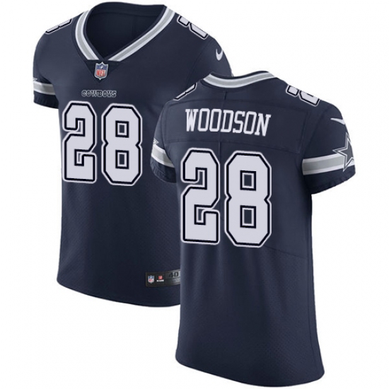 Men's Nike Dallas Cowboys #28 Darren Woodson Navy Blue Team Color Vapor Untouchable Elite Player NFL Jersey - Ujersey