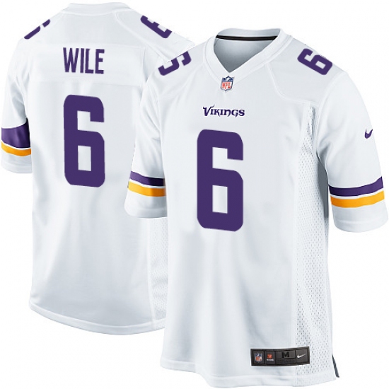 Men's Nike Minnesota Vikings #6 Matt Wile Game White NFL Jersey - Ujersey