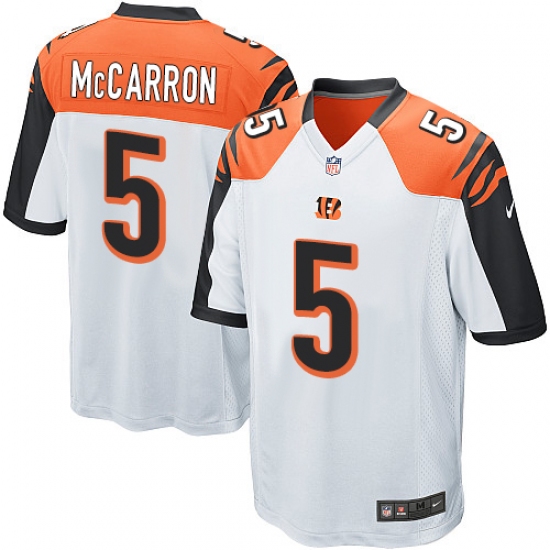 Men's Nike Cincinnati Bengals #5 AJ McCarron Game White NFL Jersey - Ujersey