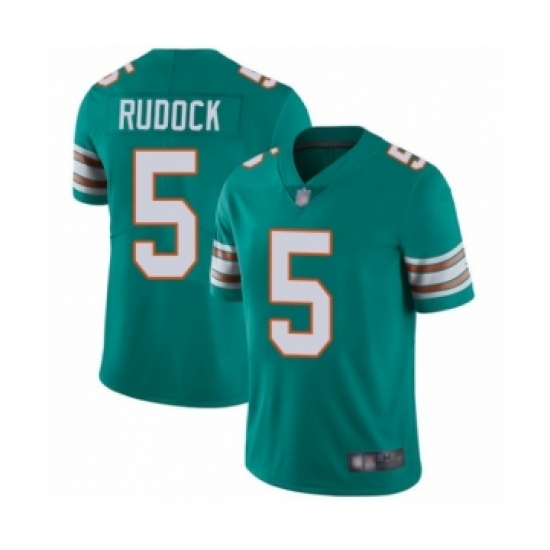 Youth Miami Dolphins #5 Jake Rudock Aqua Green Alternate Vapor Untouchable Limited Player Football Jersey - Ujersey