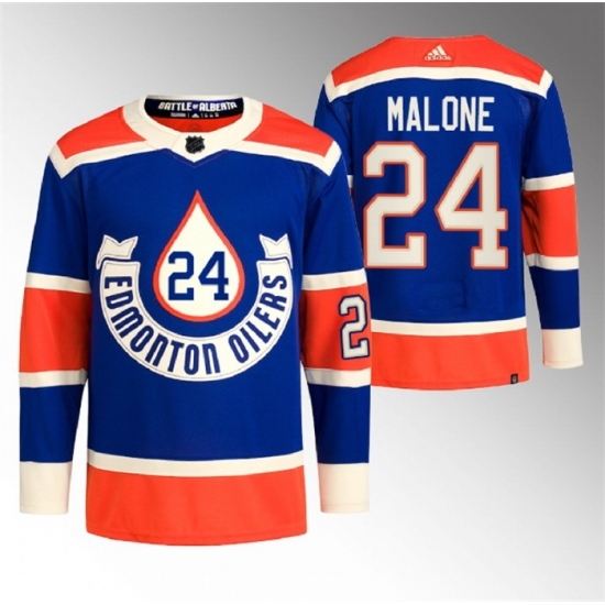 Men's Edmonton Oilers #24 Brad Malone 2023 Royal Heritage Classic Primegreen Stitched Jersey - Ujersey