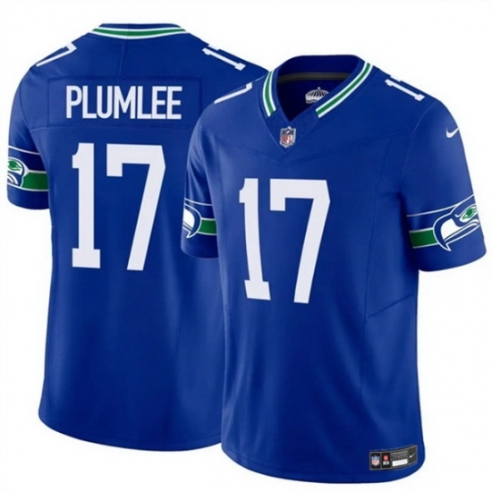 Men's Seattle Seahawks #17 John Rhys Royal 2024 F U S E Throwback Vapor Limited Stitched Football Jersey - Ujersey