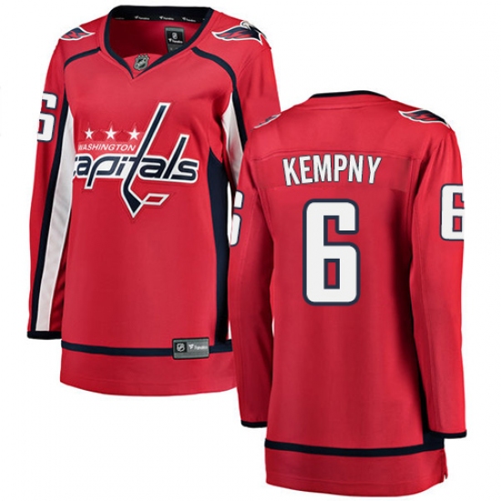 Women's Washington Capitals #6 Michal Kempny Fanatics Branded Red Home Breakaway NHL Jersey - Ujersey