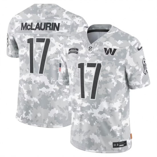 Men's Washington Commanders #17 Terry McLaurin 2024 Arctic Camo Salute To Service Limited Stitched Football Jersey - Ujersey