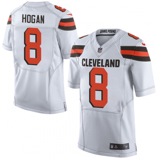 Men's Nike Cleveland Browns #8 Kevin Hogan Elite White NFL Jersey - Ujersey