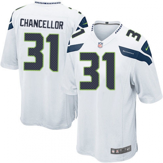 Men's Nike Seattle Seahawks #31 Kam Chancellor Game White NFL Jersey - Ujersey