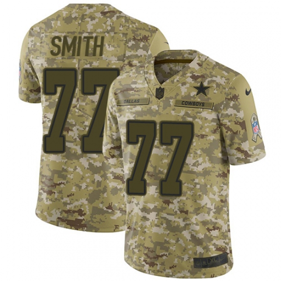 Men's Nike Dallas Cowboys #77 Tyron Smith Limited Camo 2018 Salute to Service NFL Jersey - Ujersey