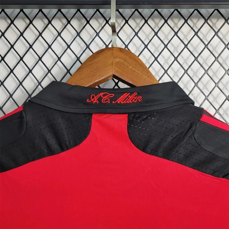 AC Milan Retro Soccer Jersey Home Long Sleeve Custom Shirt 2007/08