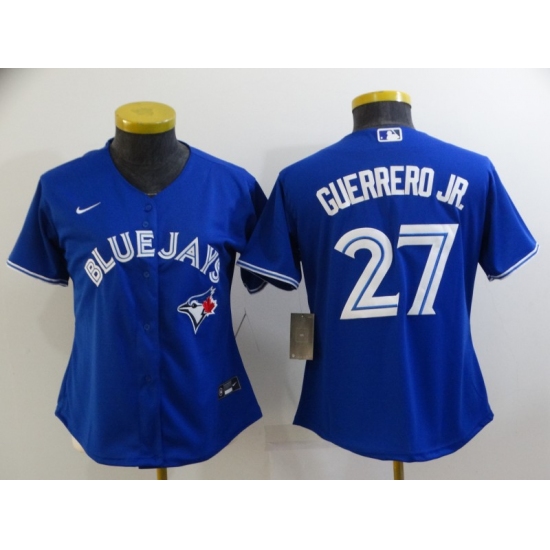 Women's Nike Toronto Blue Jays #27 Vladimir Guerrero Jr. Replica Blue Alternate Baseball Jersey - Ujersey