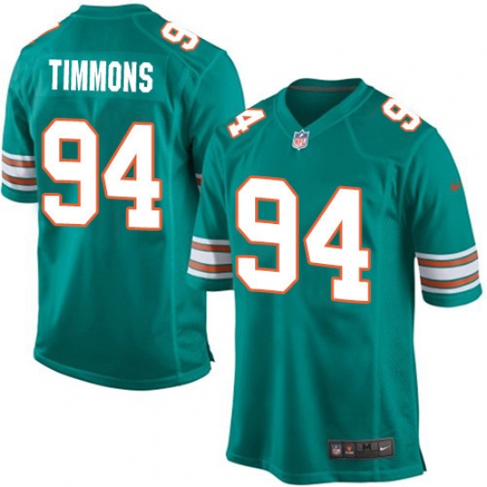 Men's Nike Miami Dolphins #94 Lawrence Timmons Game Aqua Green Alternate NFL Jersey - Ujersey