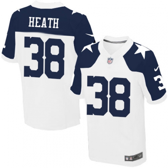 Men's Nike Dallas Cowboys #38 Jeff Heath Elite White Throwback Alternate NFL Jersey - Ujersey
