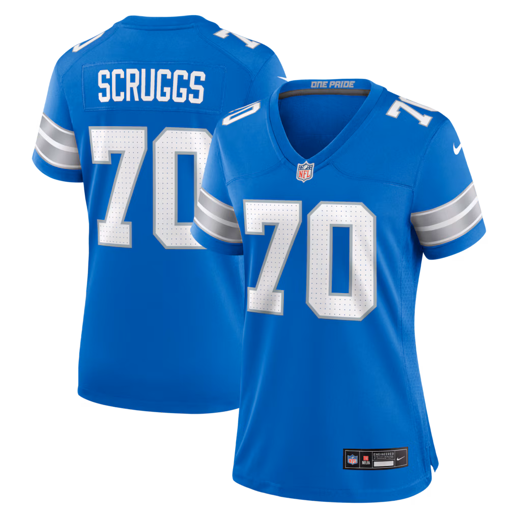 Women's Detroit Lions Juice Scruggs Nike Blue Team Game Jersey - Ujersey
