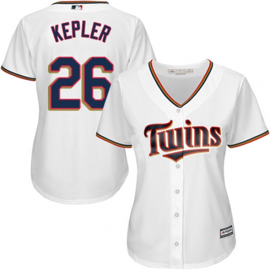 Women's Majestic Minnesota Twins #26 Max Kepler Authentic White Home Cool Base MLB Jersey - Ujersey