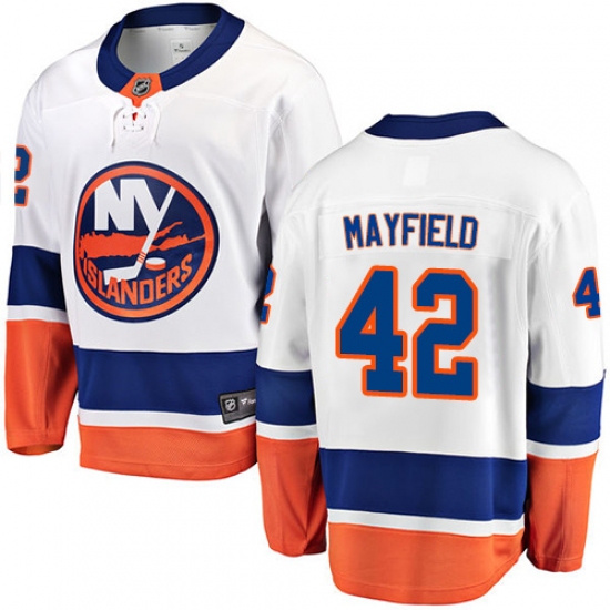 Youth New York Islanders #42 Scott Mayfield Fanatics Branded White Away Breakaway NHL Jersey - Ujersey