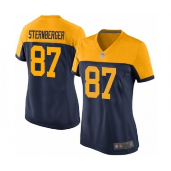 Women's Green Bay Packers #87 Jace Sternberger Game Navy Blue Alternate Football Jersey - Ujersey