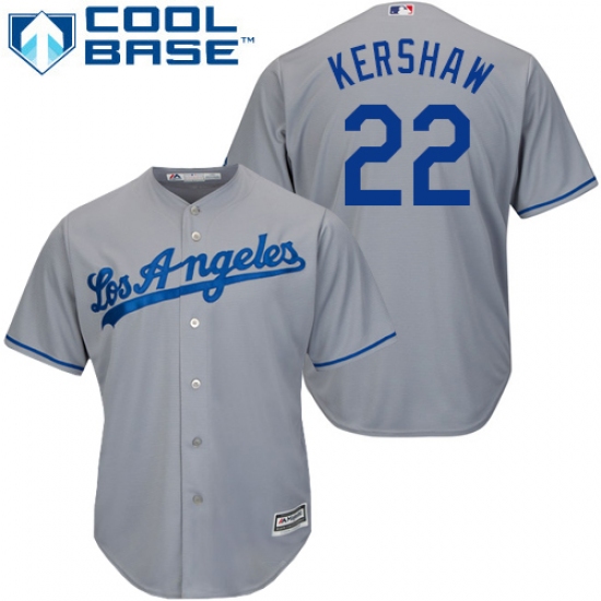 Women's Majestic Los Angeles Dodgers #22 Clayton Kershaw Authentic Grey MLB Jersey - Ujersey