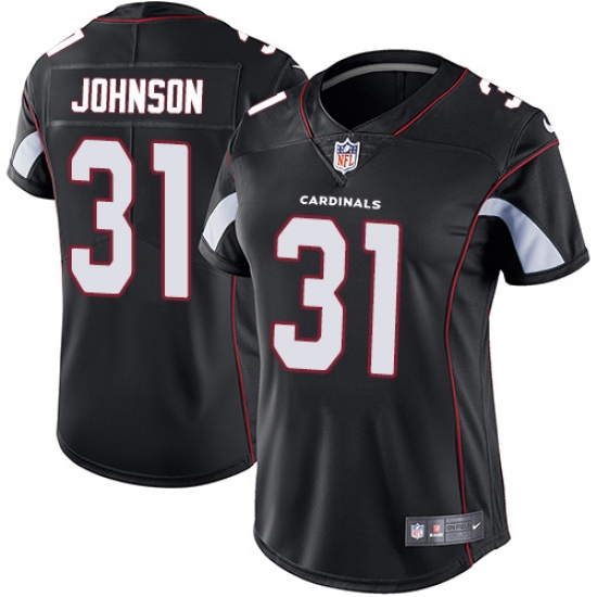 Women's Nike Arizona Cardinals #31 David Johnson Black Alternate Vapor Untouchable Limited Player NFL Jersey - Ujersey