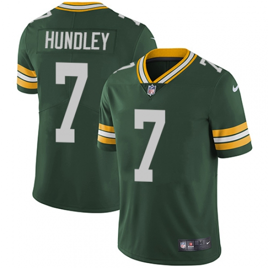 Youth Nike Green Bay Packers #7 Brett Hundley Green Team Color Vapor Untouchable Limited Player NFL Jersey - Ujersey