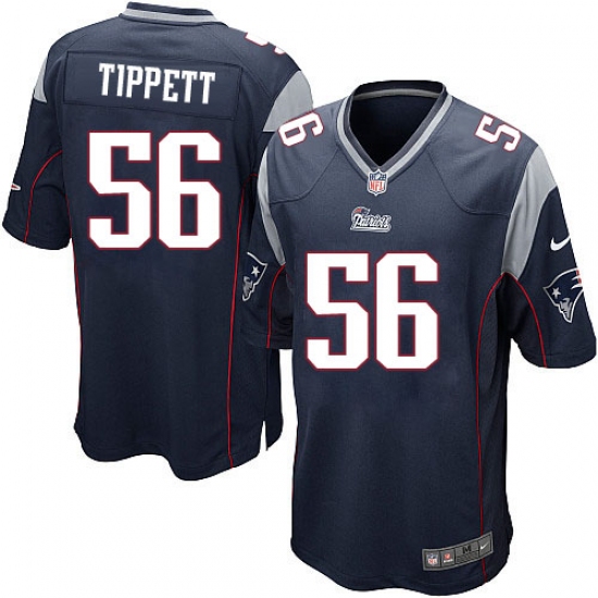 Men's Nike New England Patriots #56 Andre Tippett Game Navy Blue Team Color NFL Jersey - Ujersey