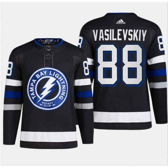 Men's Tampa Bay Lightning #88 Andrei Vasilevskiy Black 2024 Stadium Series Stitched Jersey - Ujersey